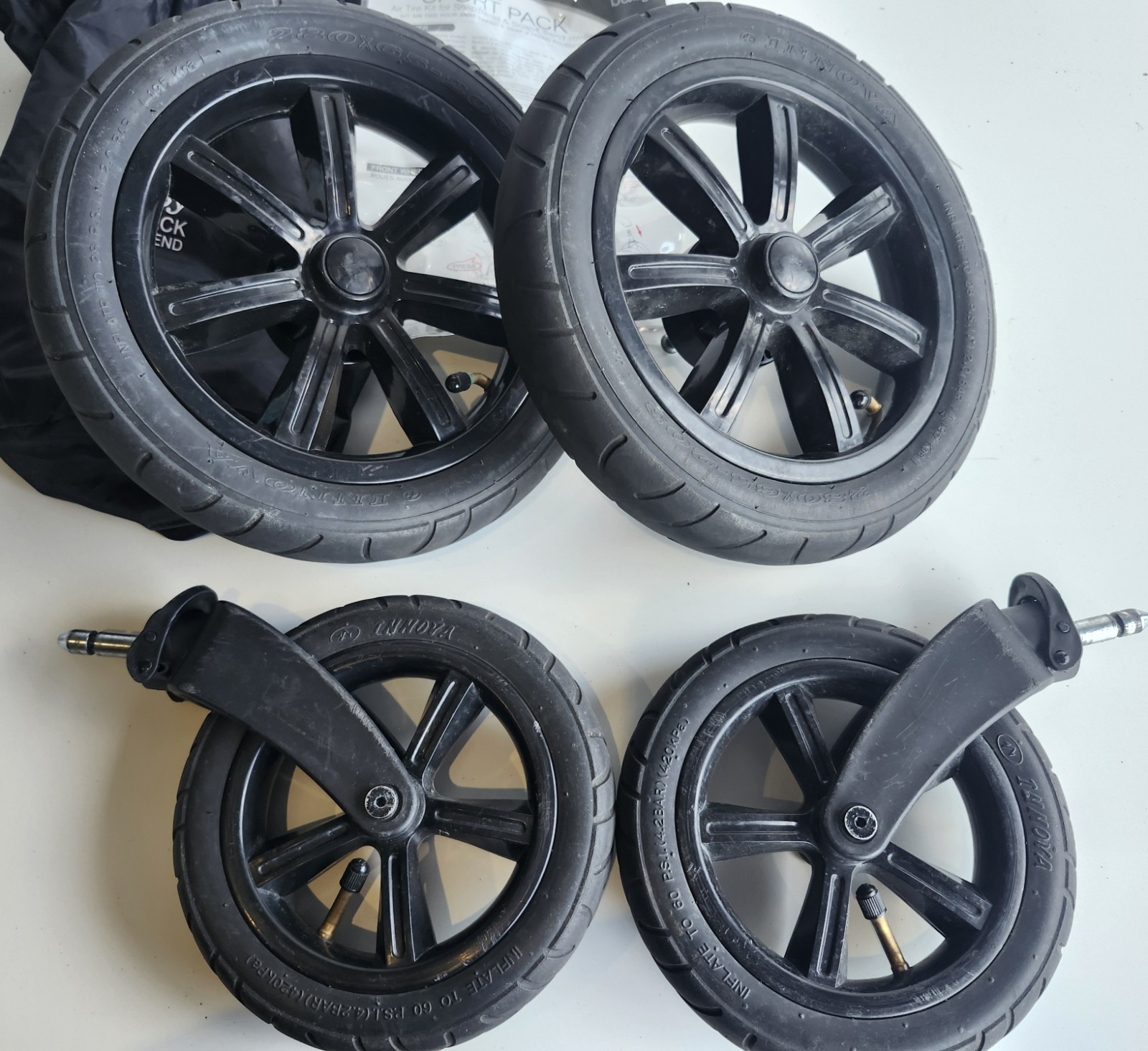 VALCO SNAP SPORT PACK TREND SNAP4 DOUBLE STROLLER AIR FRONT REAR BACK TIRES
