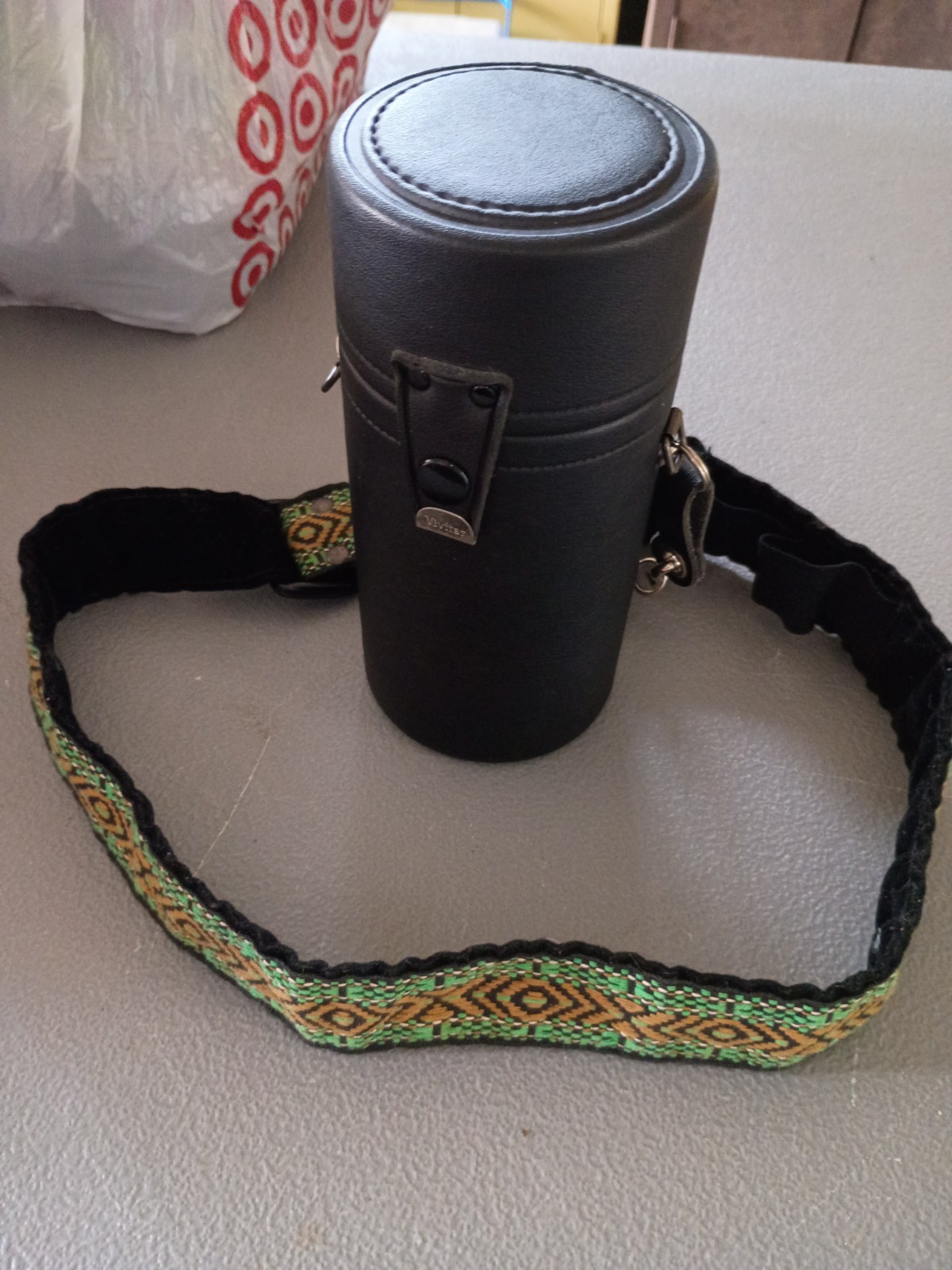 Vintage Vivitar Case with 1970s Hippie Woven Strap 7" Mint