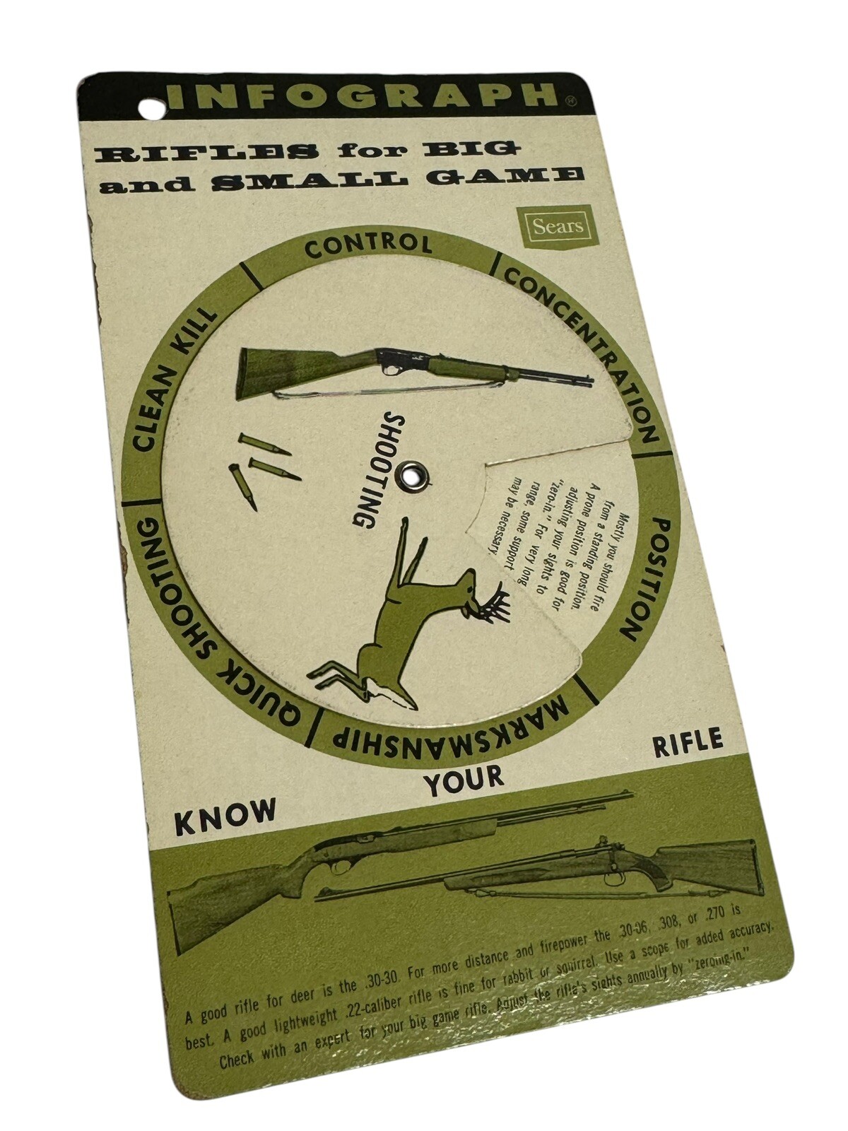Sears Roebuck Infograph Rifles For Big & Small Game Safety 1964 Hunting Decor
