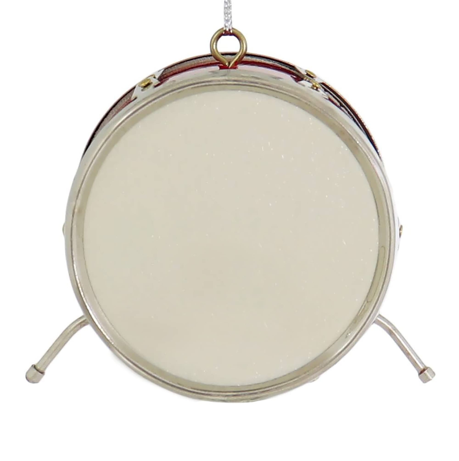 Broadway Gifts 2.8 Inch Red Wood and Brass Bass Drum Ornament Decoration