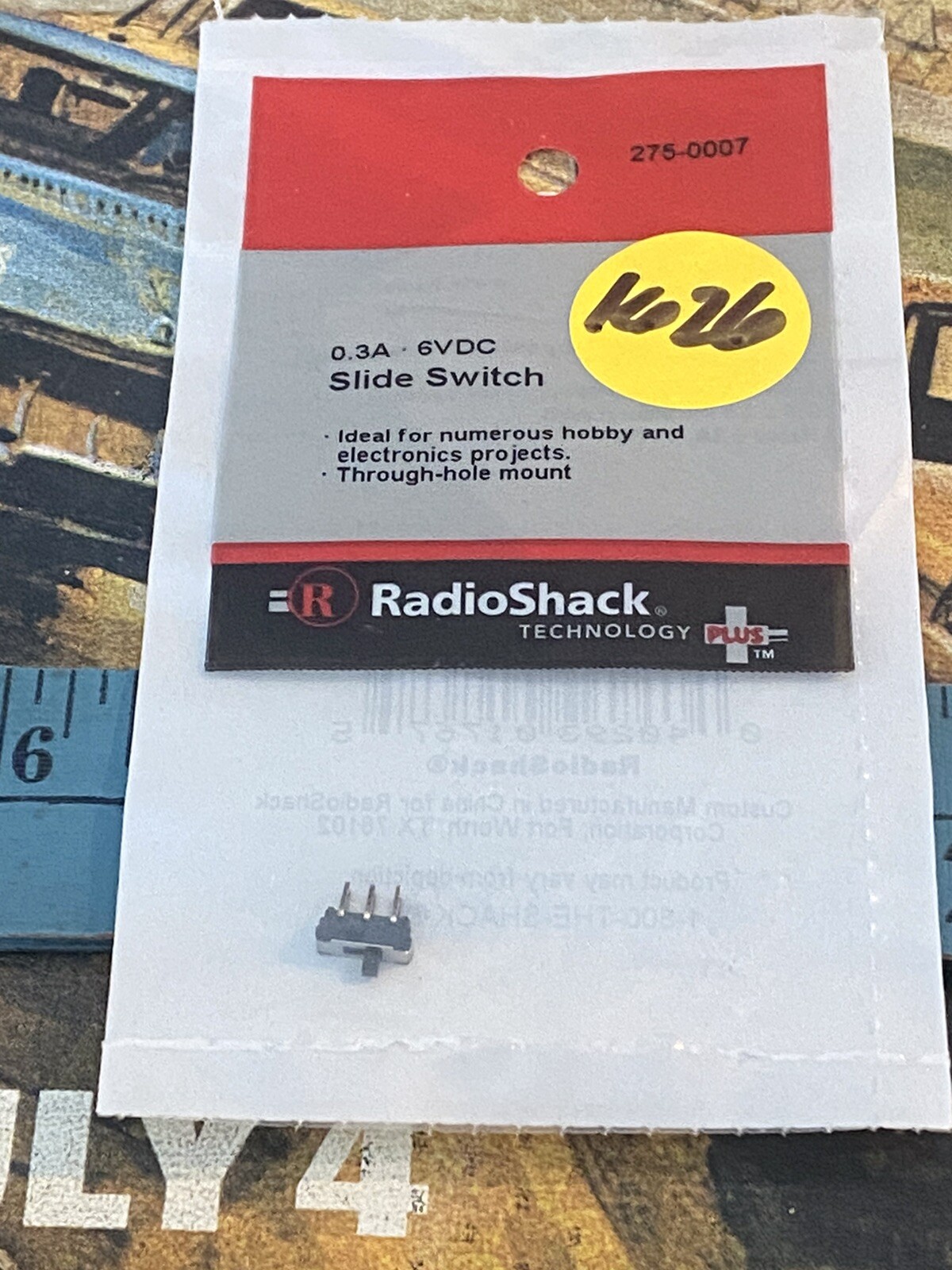 RadioShack 275-0007: 0.3A • 6VDC Slide Switch NewInPack USA Shipped