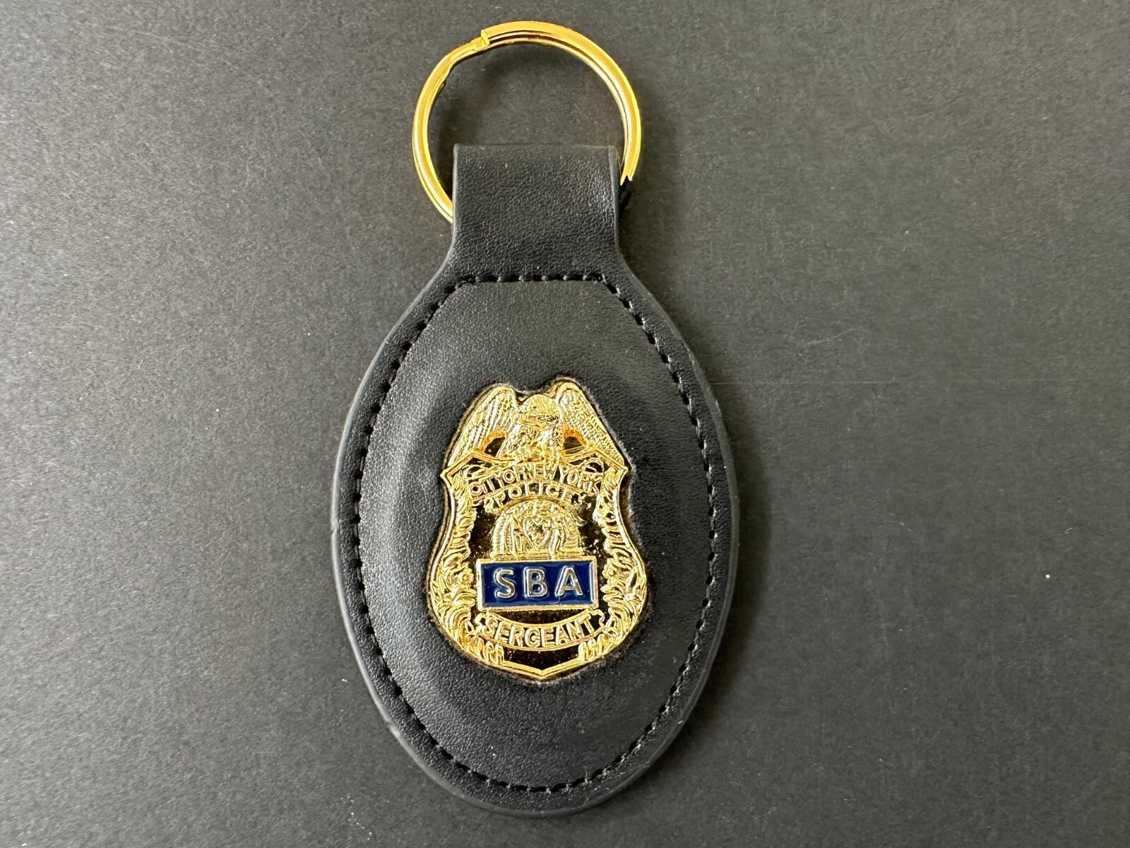 1 BRAND NEW  SBA PBA LEATHER KEY CHAIN LIKE DEA LBA SBA PBA