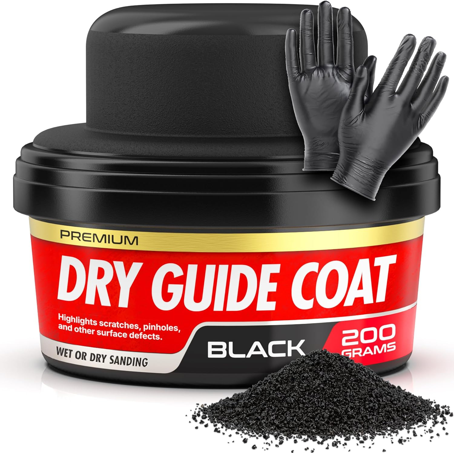 Dry Guide Coat Powder - Highlights Scratches, Pinholes, Low Spots & Other Defect