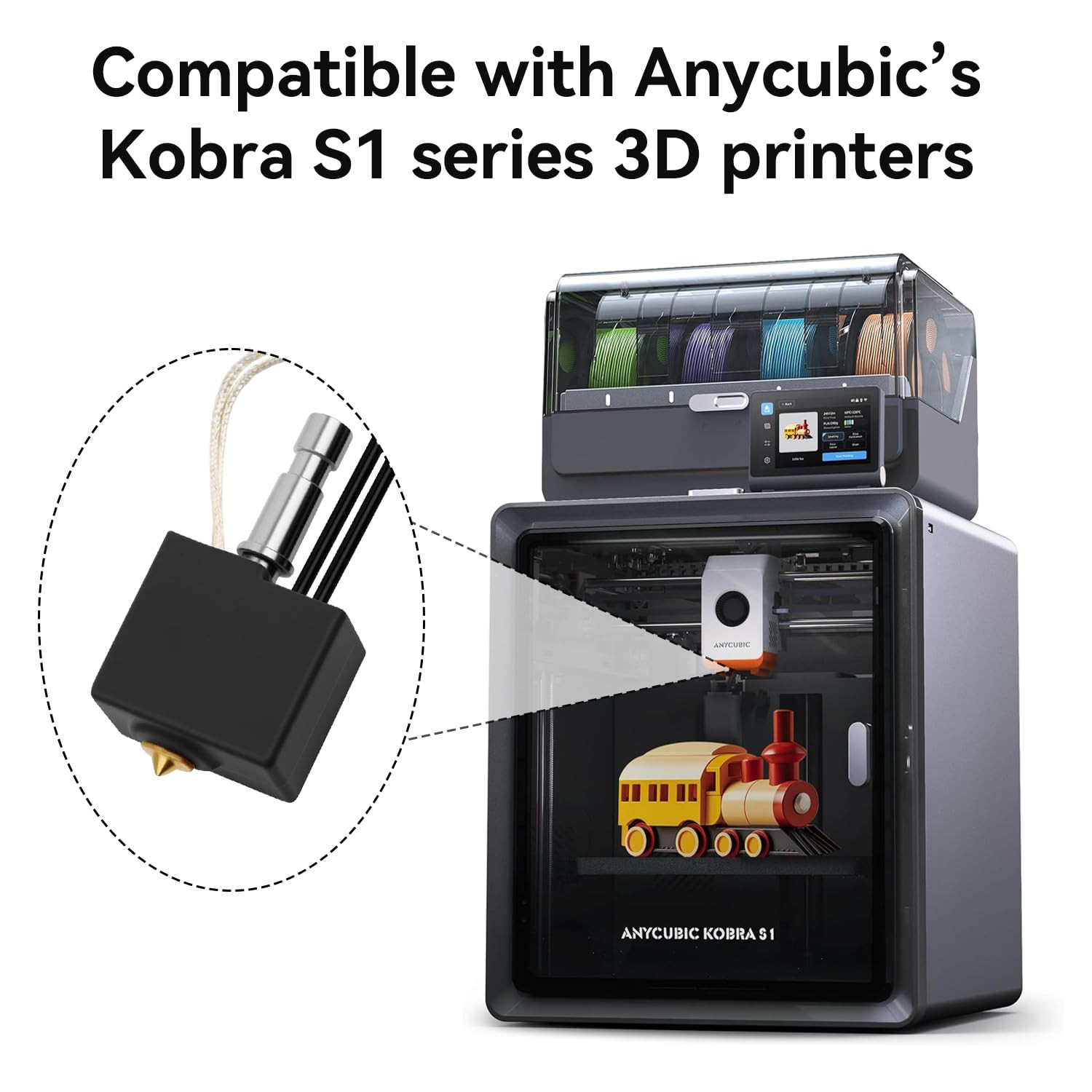 Upgrade Hotend Kit for Anycubic Kobra S1/Kobra S1 Combo 3D Printer, Assembled Ex