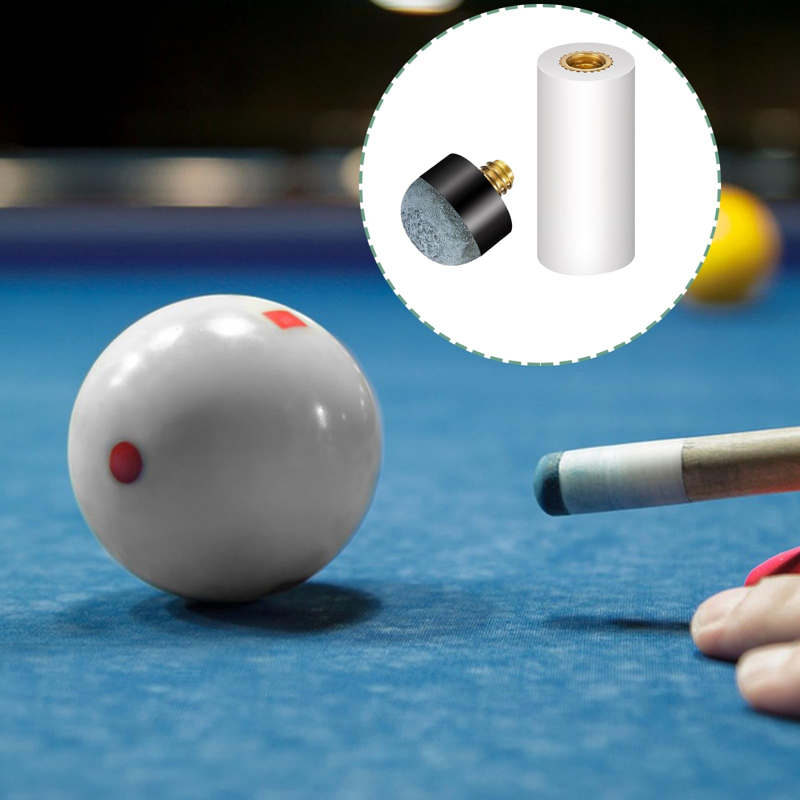 10 Sets Cue Tips for Pool Stick Billiard Cues Replacement Kit with