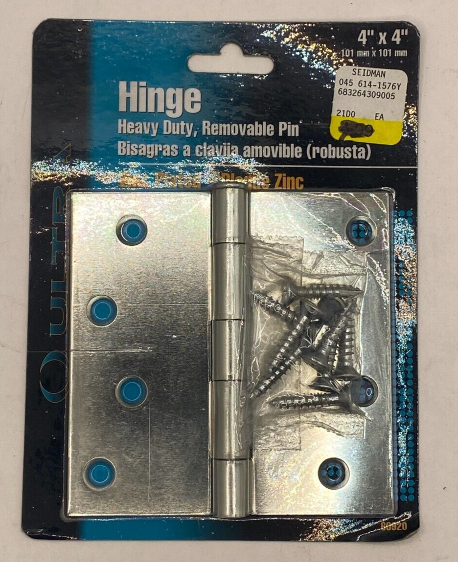 Ultra Hardware Hinge HEAVY Duty, Removable Pin ,4" x  4'' , 60920 LOT OF 2🔔