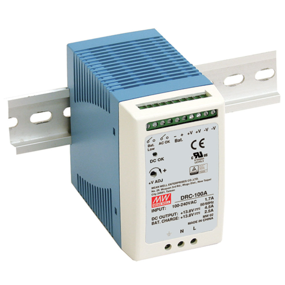 Mean Well DRC-100A 100 Watt Single Output Power Supply with Battery Charger (UPS