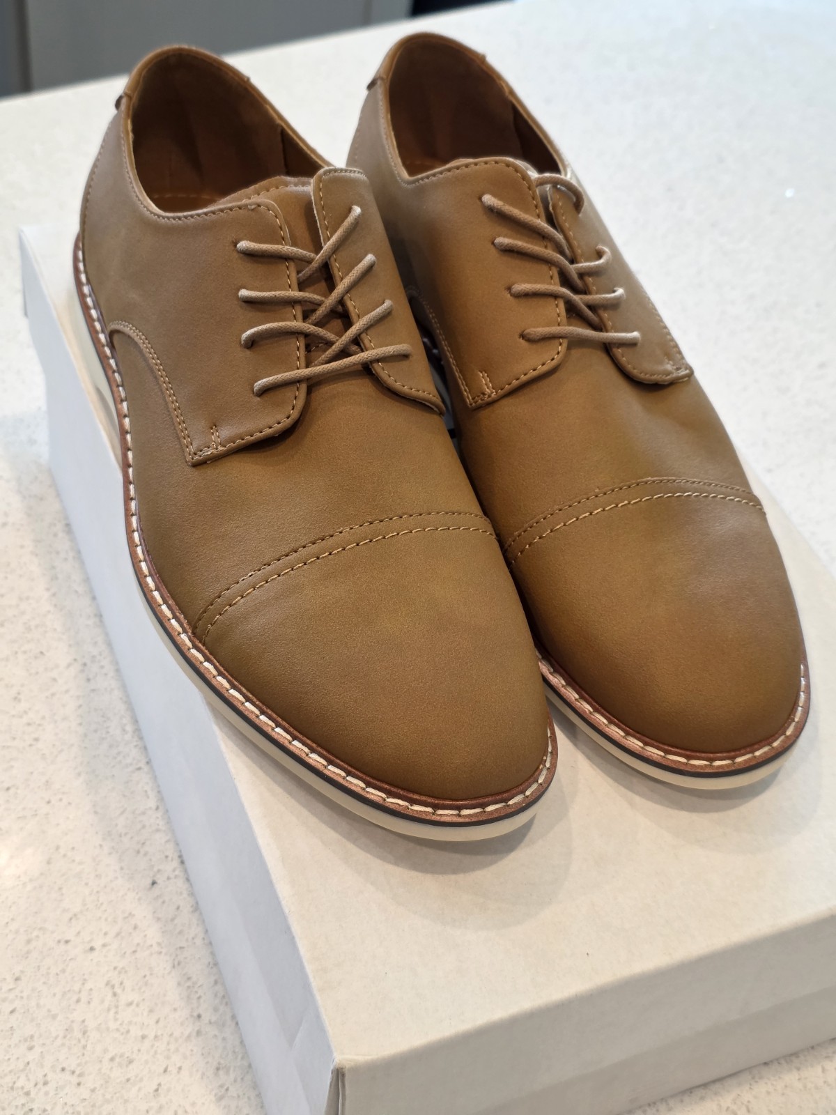 Abound Cap Toe Samson (Tan Golden ) Derby Shoe Sz 8.5M Runs Slightly Big