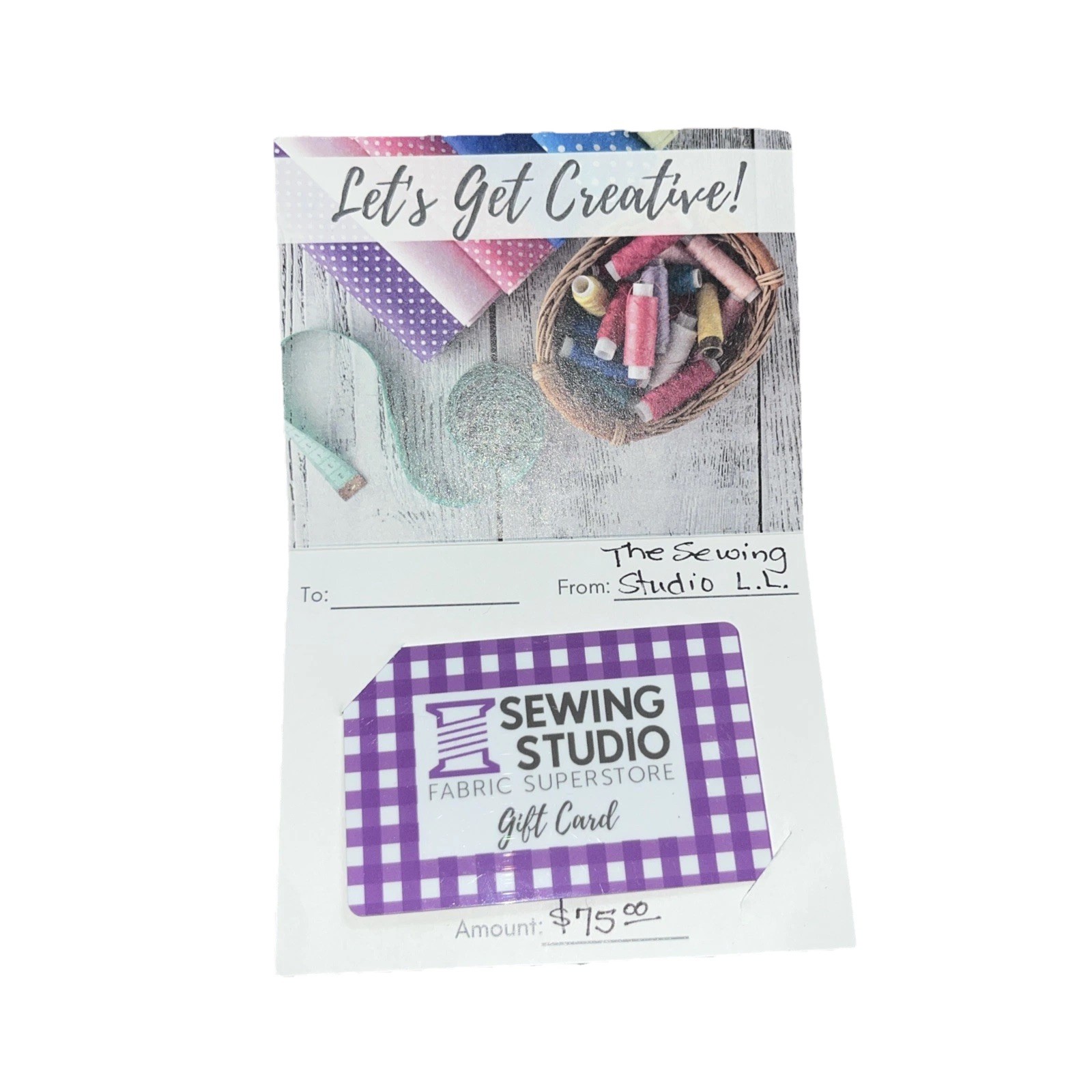 The Sewing Studio Fabric Superstore Gift Card Central Florida $75.00 Value New
