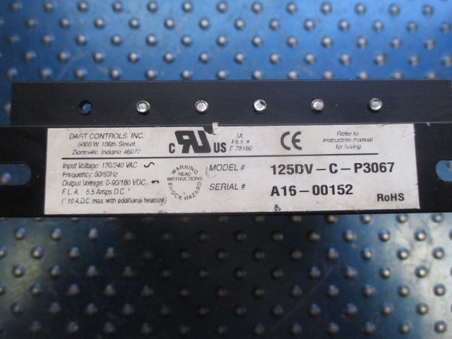 DART CONTROLS SPEED CONTROLLER 120/240 VAC 125VD-C-P3067