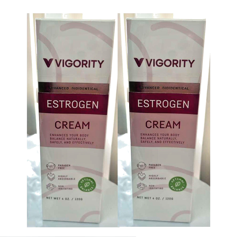 2x Vigority Estrogen Cream For Women - Menopause Relief - 4 fl oz each