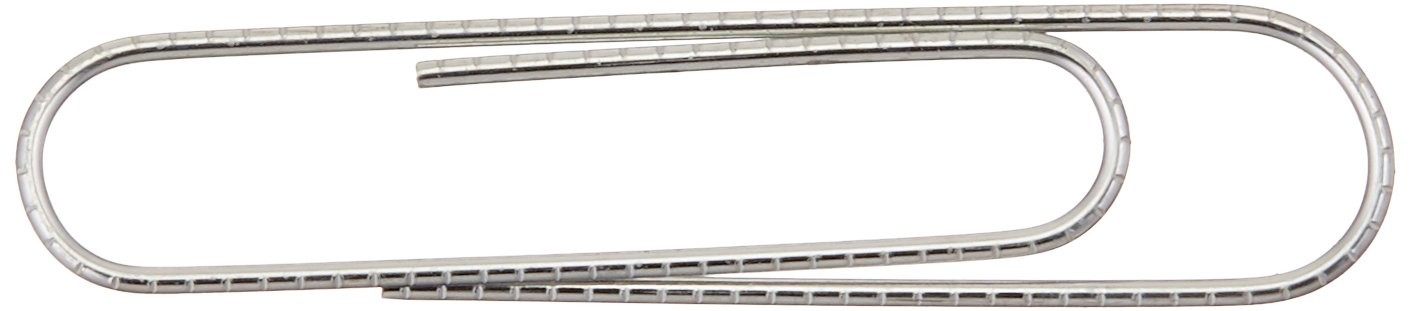 OIC Giant-Size Non-Skid Paper Clips (OIC99915) (pack of 100) Jumbo, Silver
