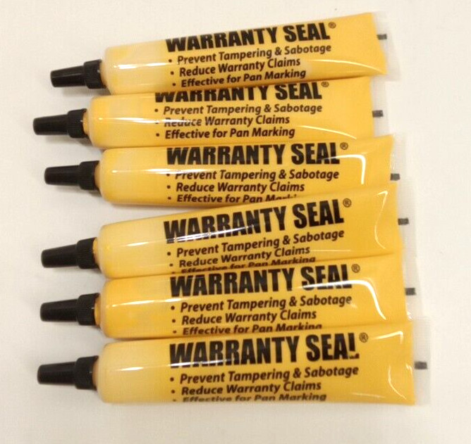 JDA 7008090 Warrenty Seal WS-18Y Yellow 1.8 oz Squeeze Tube Box Of 6