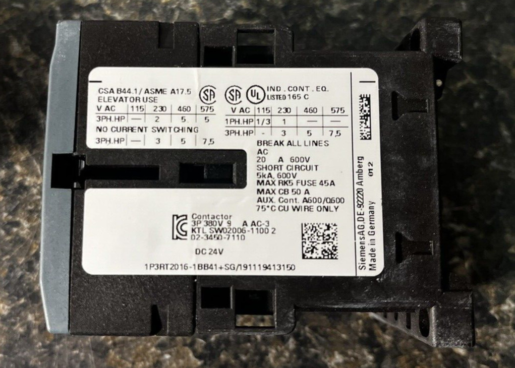 New OPEN BOX Siemens Sirius 3RT2016-1BB41 / 3RT20161BB41 Contactor