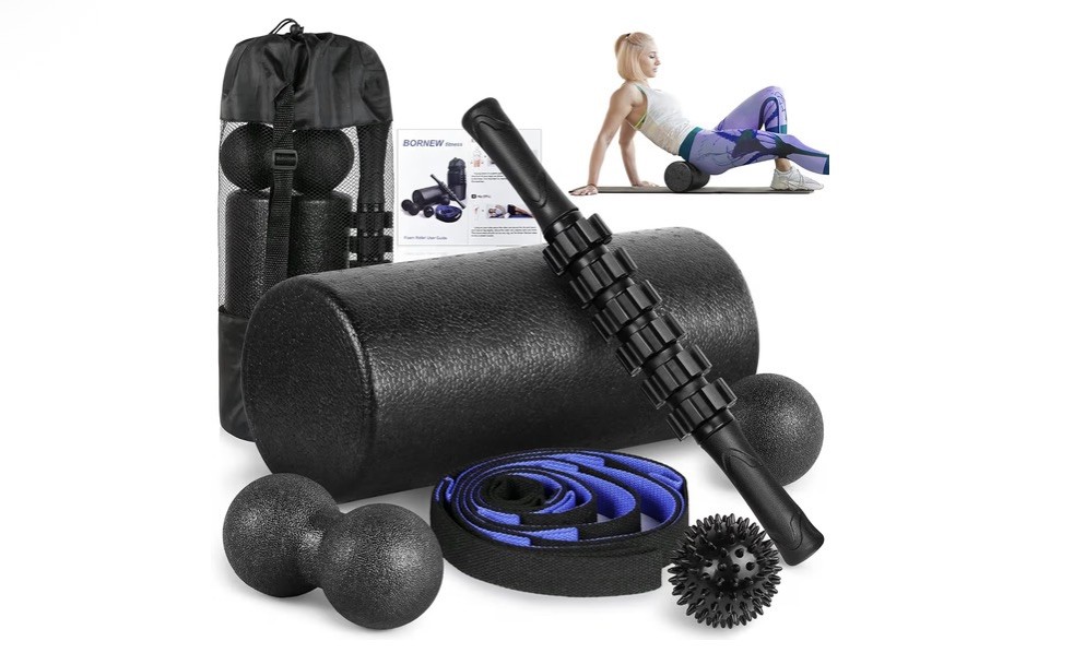 Foam Roller Set for Back Pain Muscle Recovery Yoga Therapy & Stretching