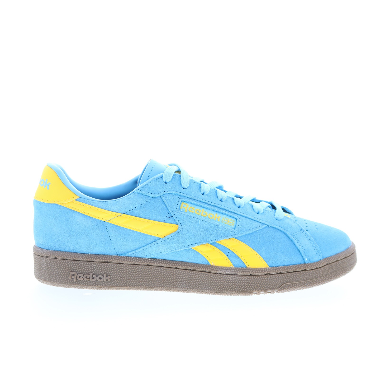 Reebok Club C Grounds UK Mens Blue Suede Lace Up Lifestyle Sneakers Shoes