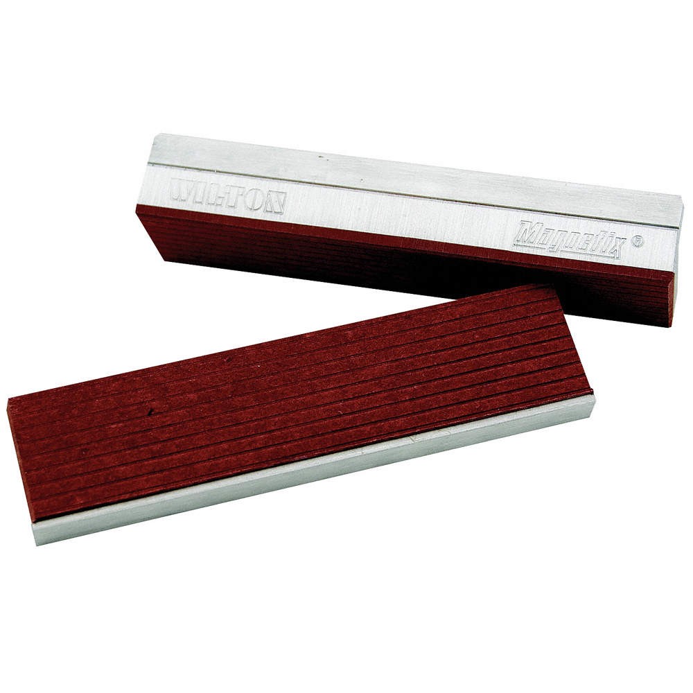 WILTON F-4 Magnetic Jaw Cap,4 in,Fiber Cover,PK2 41D419