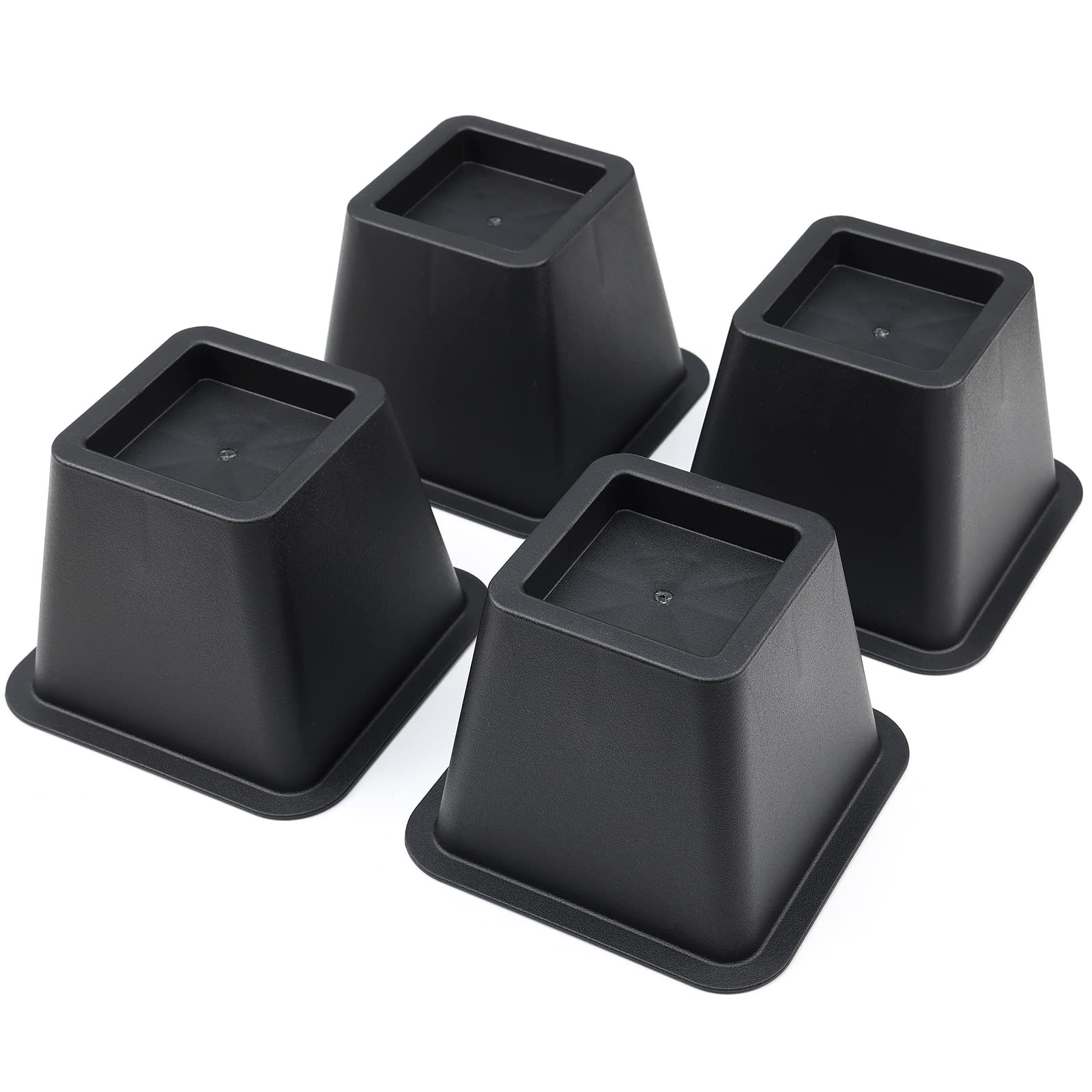 Bed Risers Heavy Duty Square Furniture Frame Lift 4 Inch Set of 4