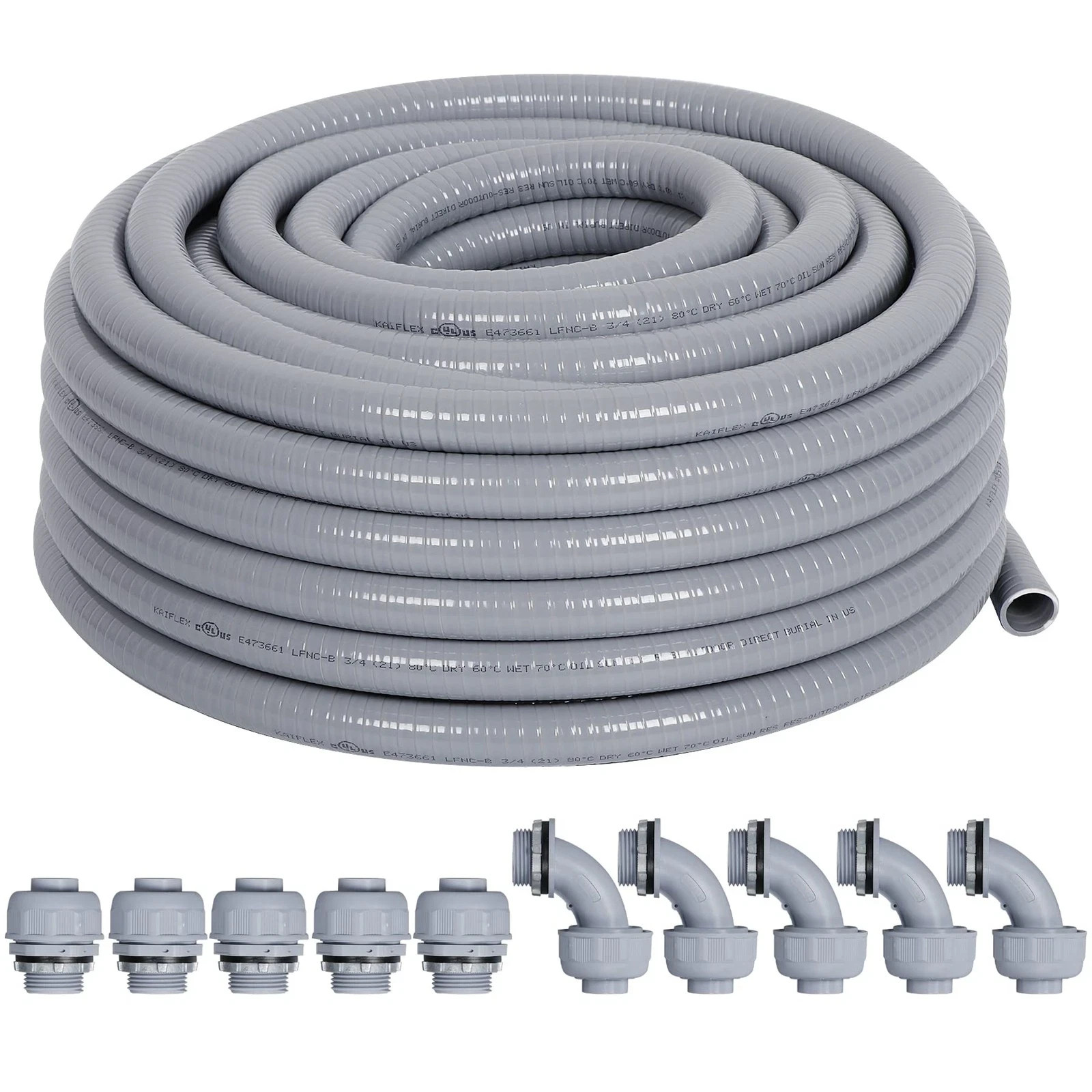 Neorexon Liquid-Tight Conduit 3/4 25ft, Electrical Conduits w/UL Certificatio...