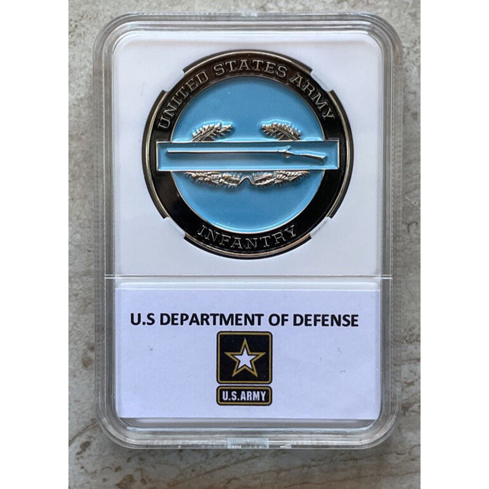 US Army Warrior Combat Infantry Badge Spacial Forces Airborne Challenge Coin