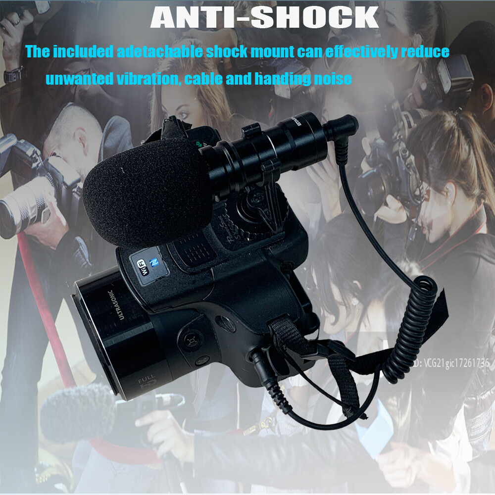 Universal Video Mic Microphone Condenser For Nikon Canon DSLR PC Camera Android