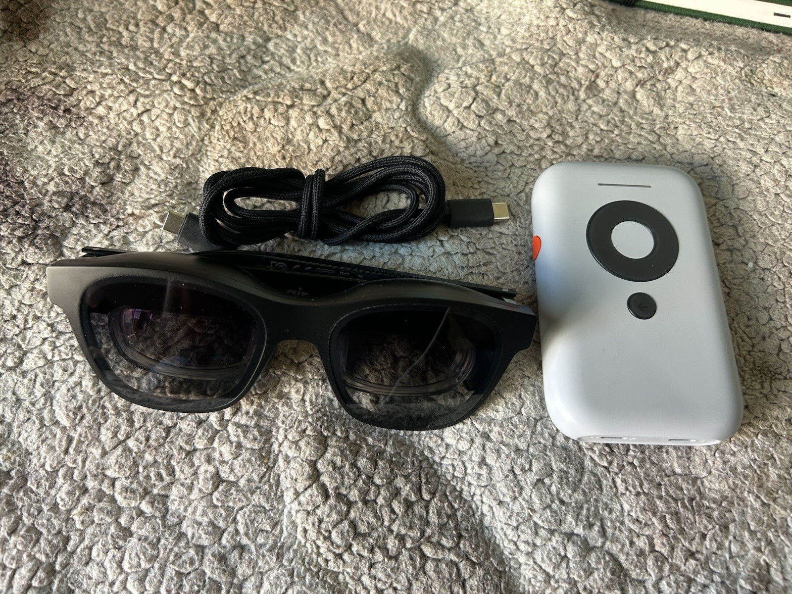 XREAL Air AR Glasses NR-7100RGL with Charging Cable And Xreal Beam Tested Work