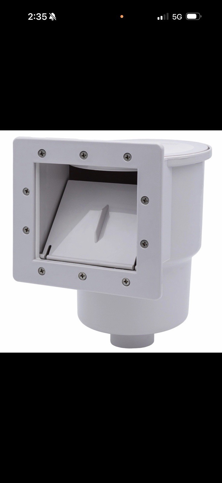 Hydro Tools 8940 Standard ABS Thru-Wall Pool Skimmer New