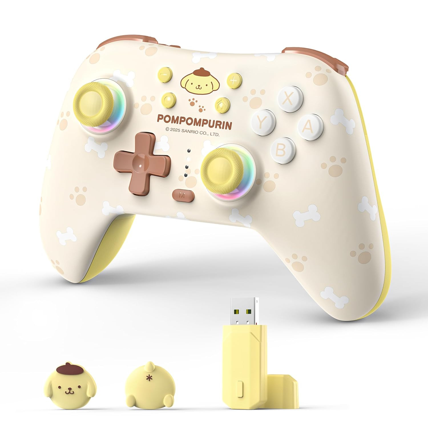 Yellow Switch 2 Controller,Yellow Dog Hall Effect Controllers Wireless for Switc