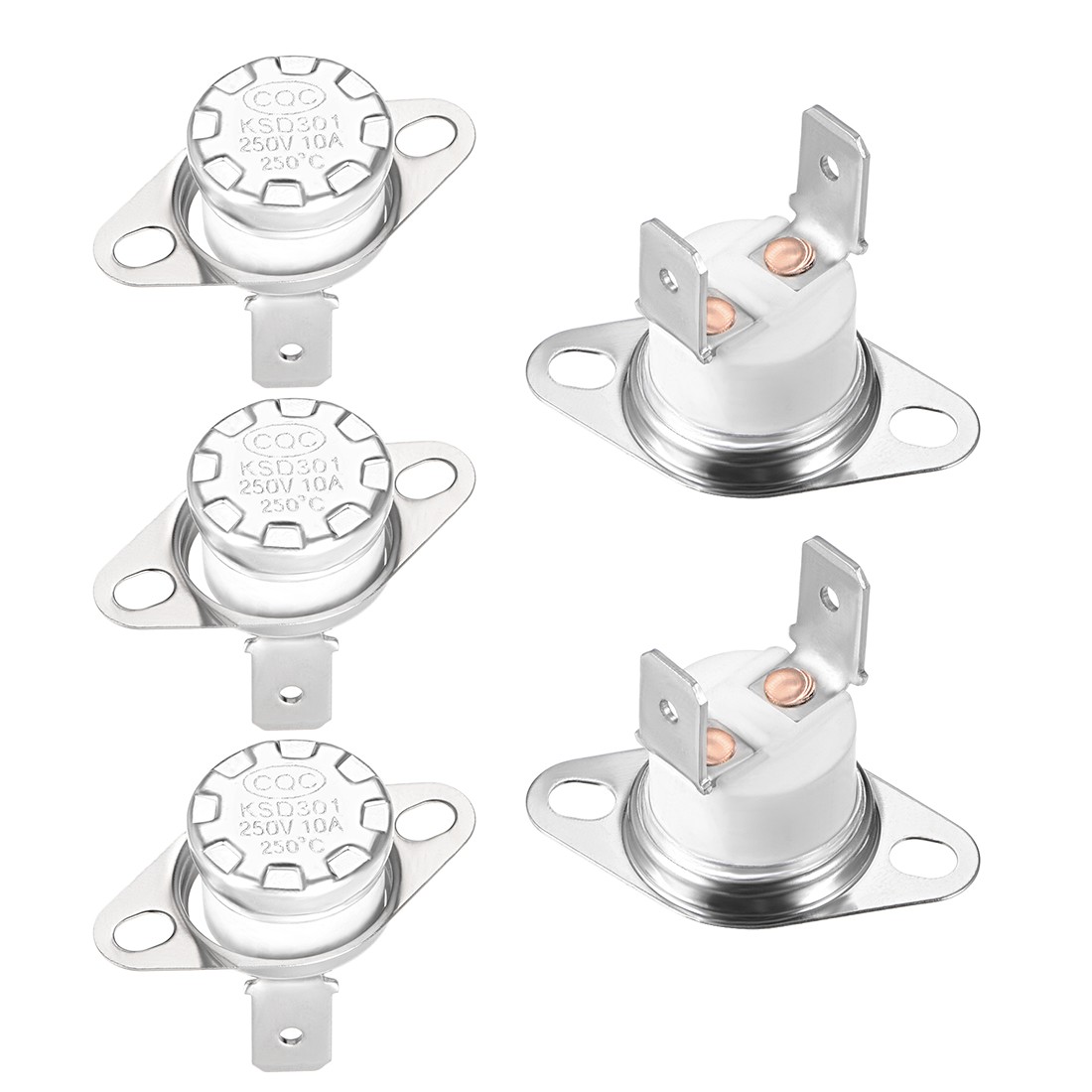 Temperature Control Switch , Thermostat , 250°C 10A Normally Closed NC 5pcs