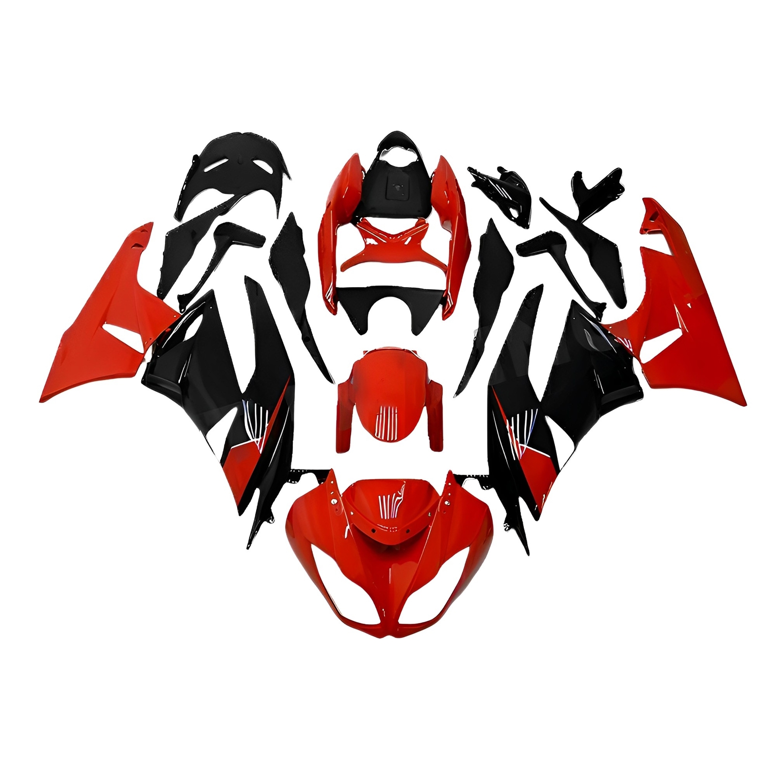 Red Black Fairings Kit for Kawasaki 2009-2012 Ninja ZX6R 636 Plastic Bodywork