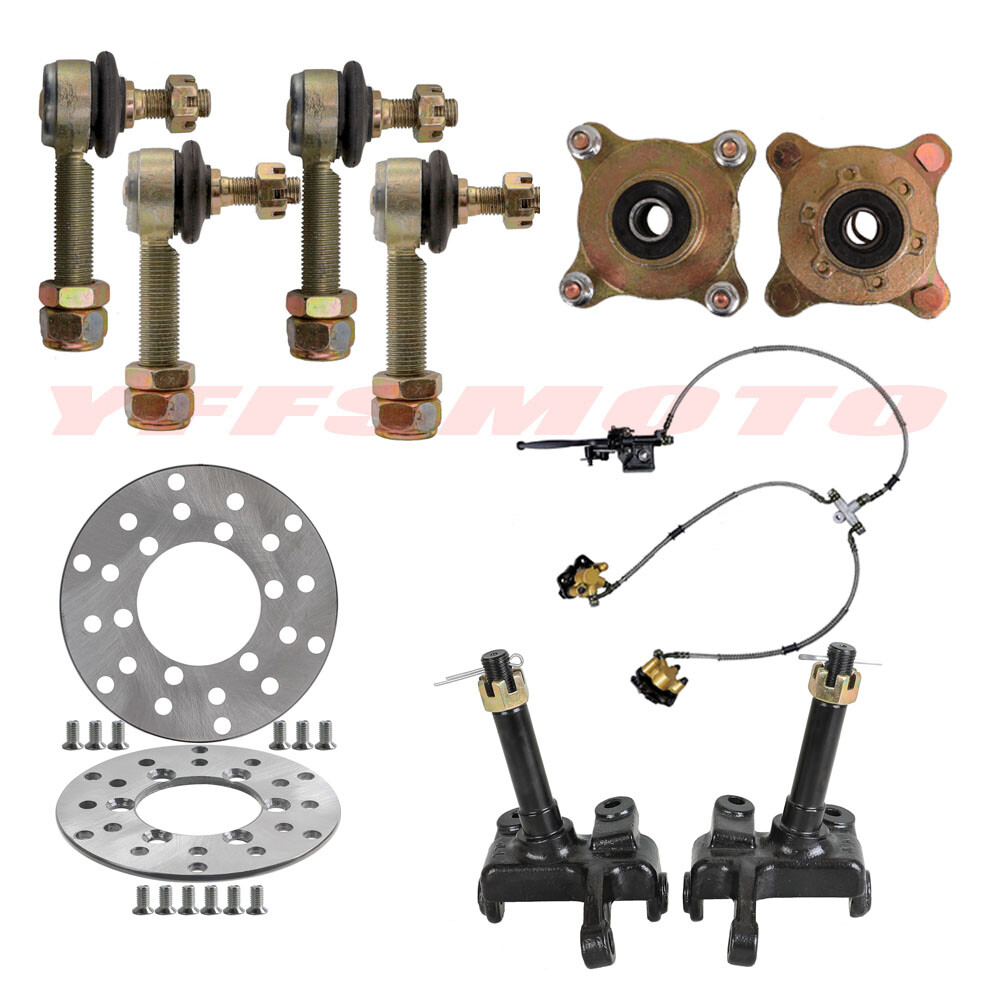 4 Bolt Front Wheel Hub Steering Spindle Brake Caliper for 4 Wheeler ATV UTV Quad