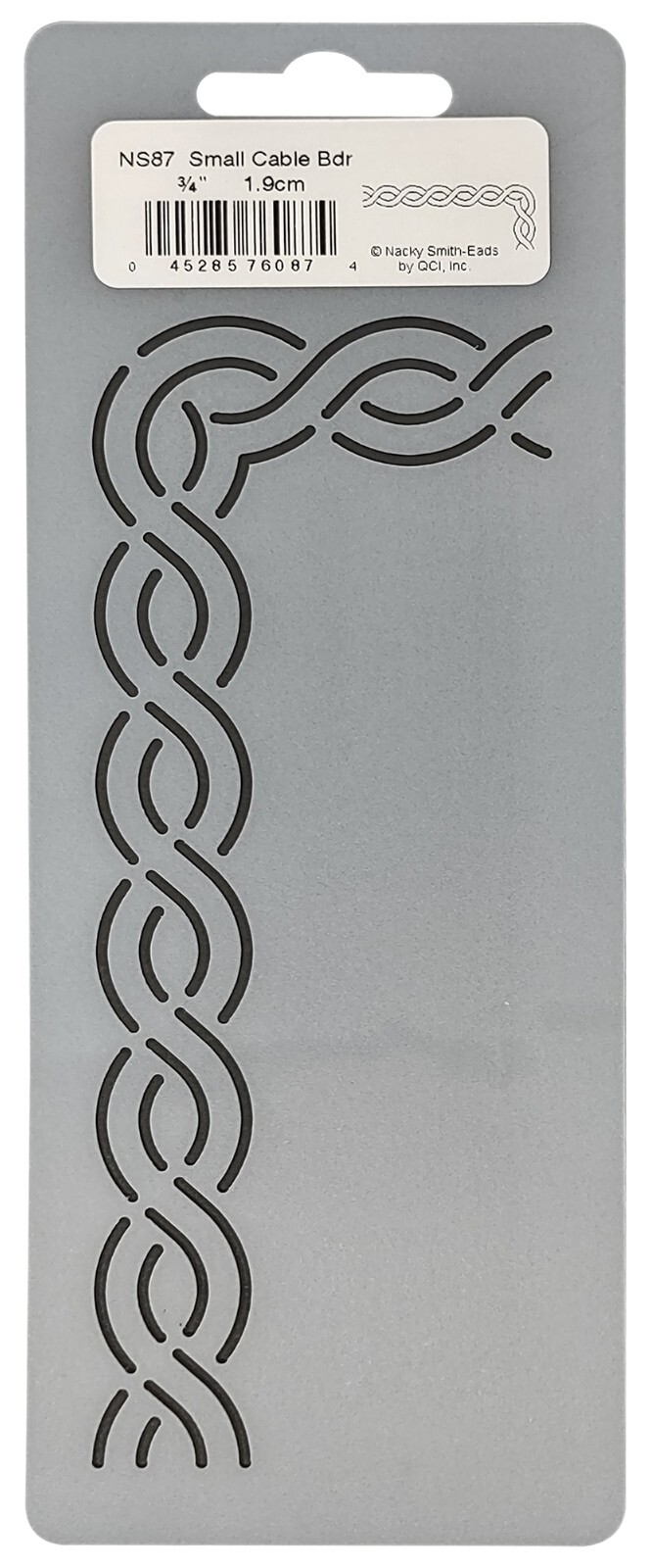Quilting Stencil Cable Border W/ Corner .75" Knot Quilt Design Quilters Template