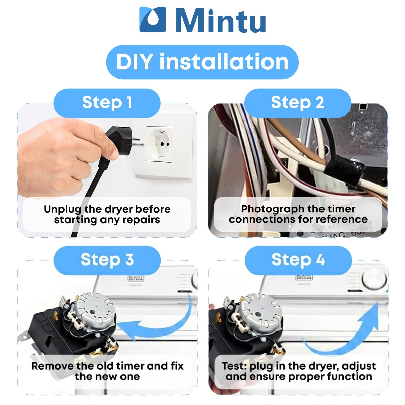 MINTU™ TMD1EM35 234D2377P005 Dryer Timer Replacement For General Electric