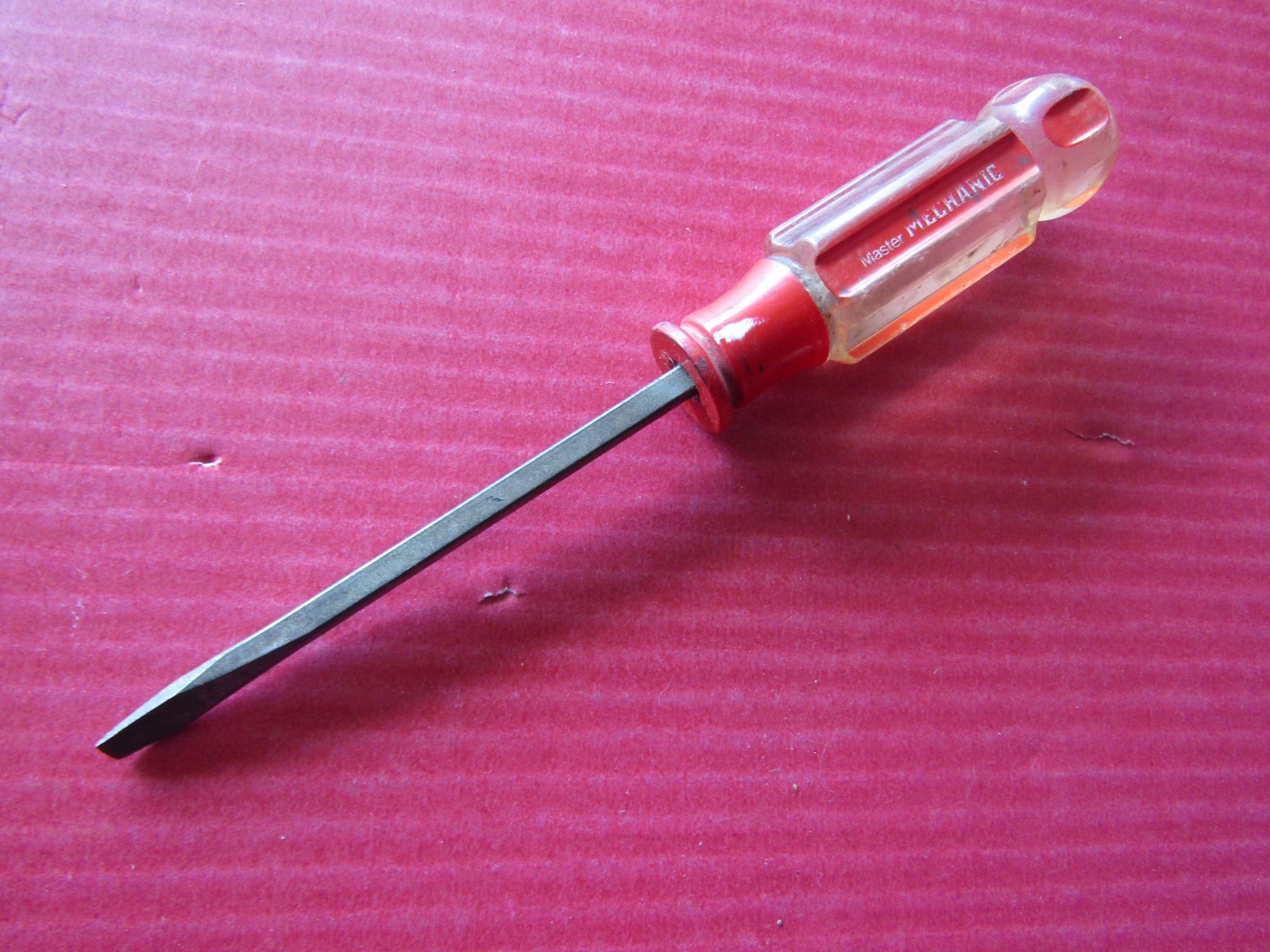 MASTER MECHANIC TOOLS Screwdriver Flat Head 129-296 Slotted 7.5" Long Made USA