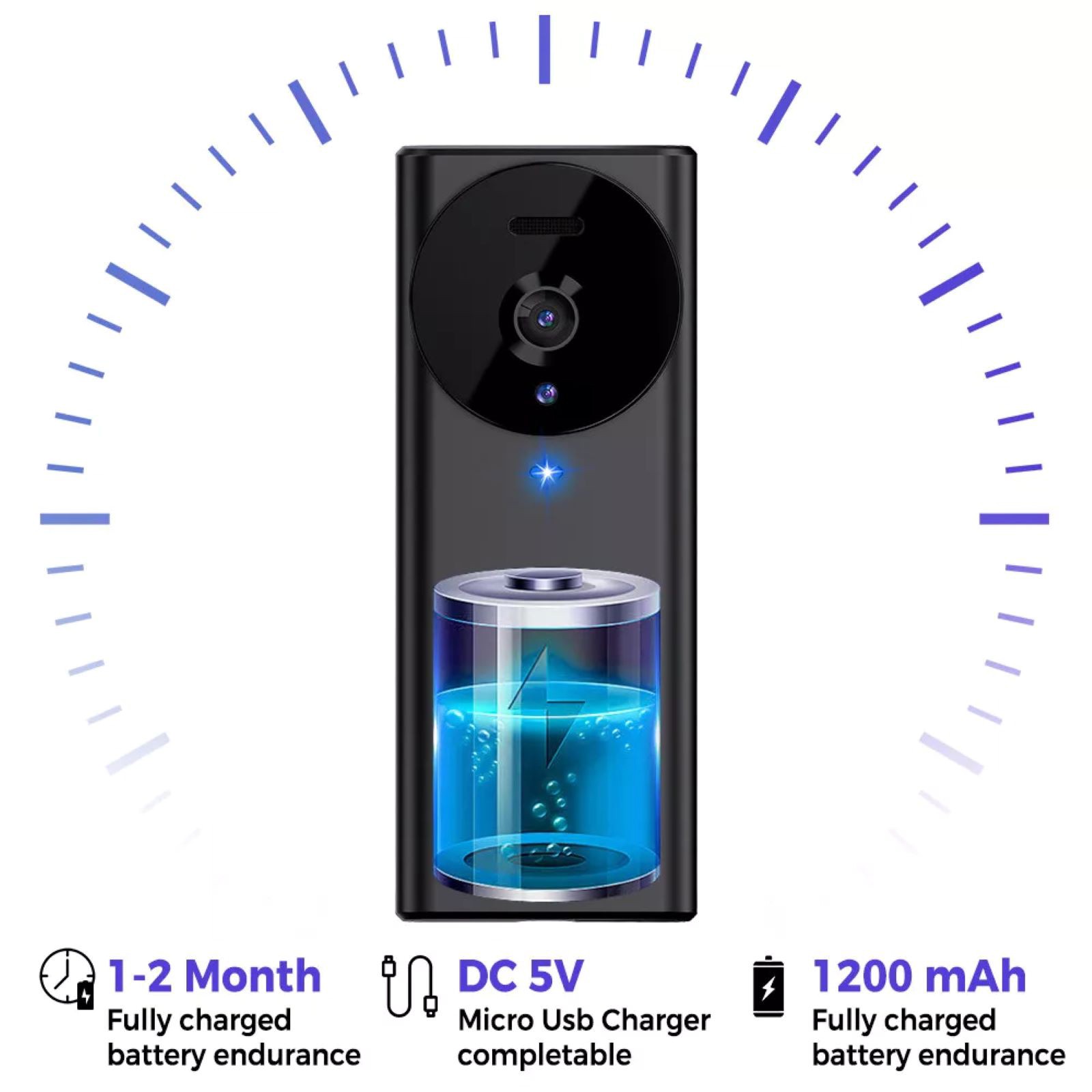 Wireless Security WiFi Smart Doorbell Intercom Video Camera Bell For ULooka