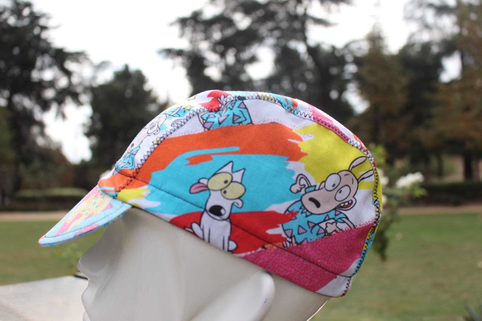 cycling cap 90'S cartoon handmade in USA