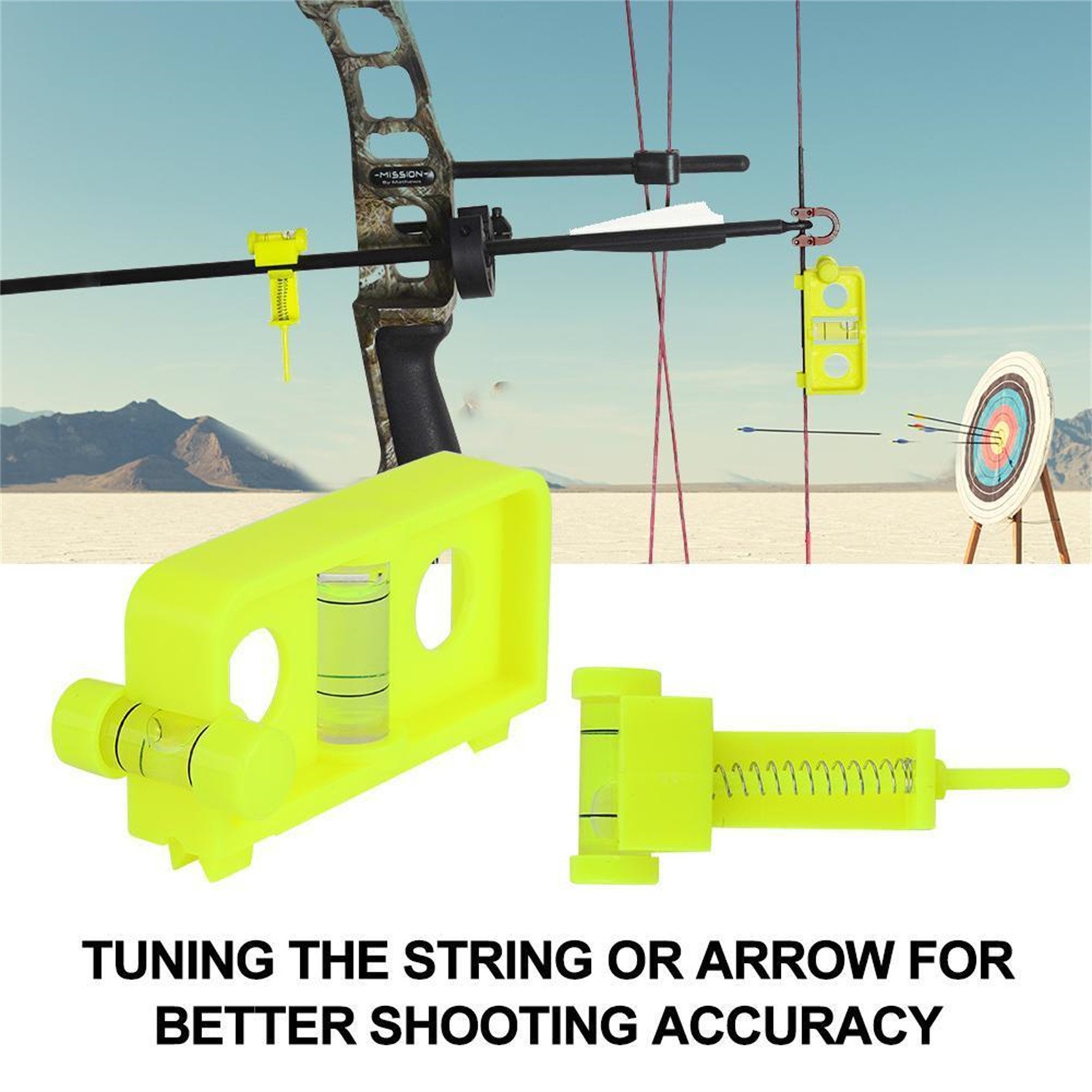 Archery Hunting Bow String Level Combo Kit Tuning and Mounting String Level