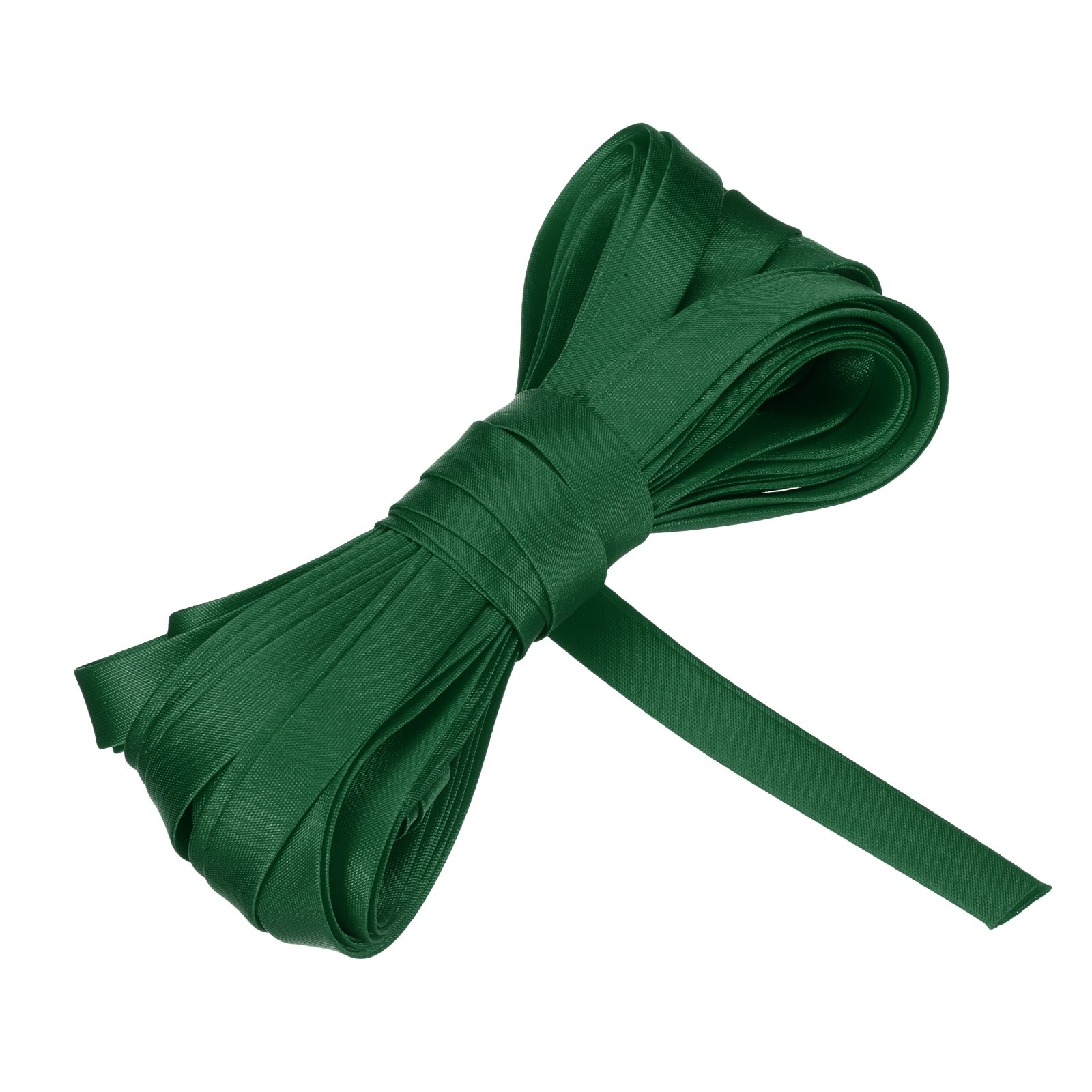 Double Fold Bias Tape 5/8 Inch x 5.5 Yards Satin Pre-fold Tape Dark Green