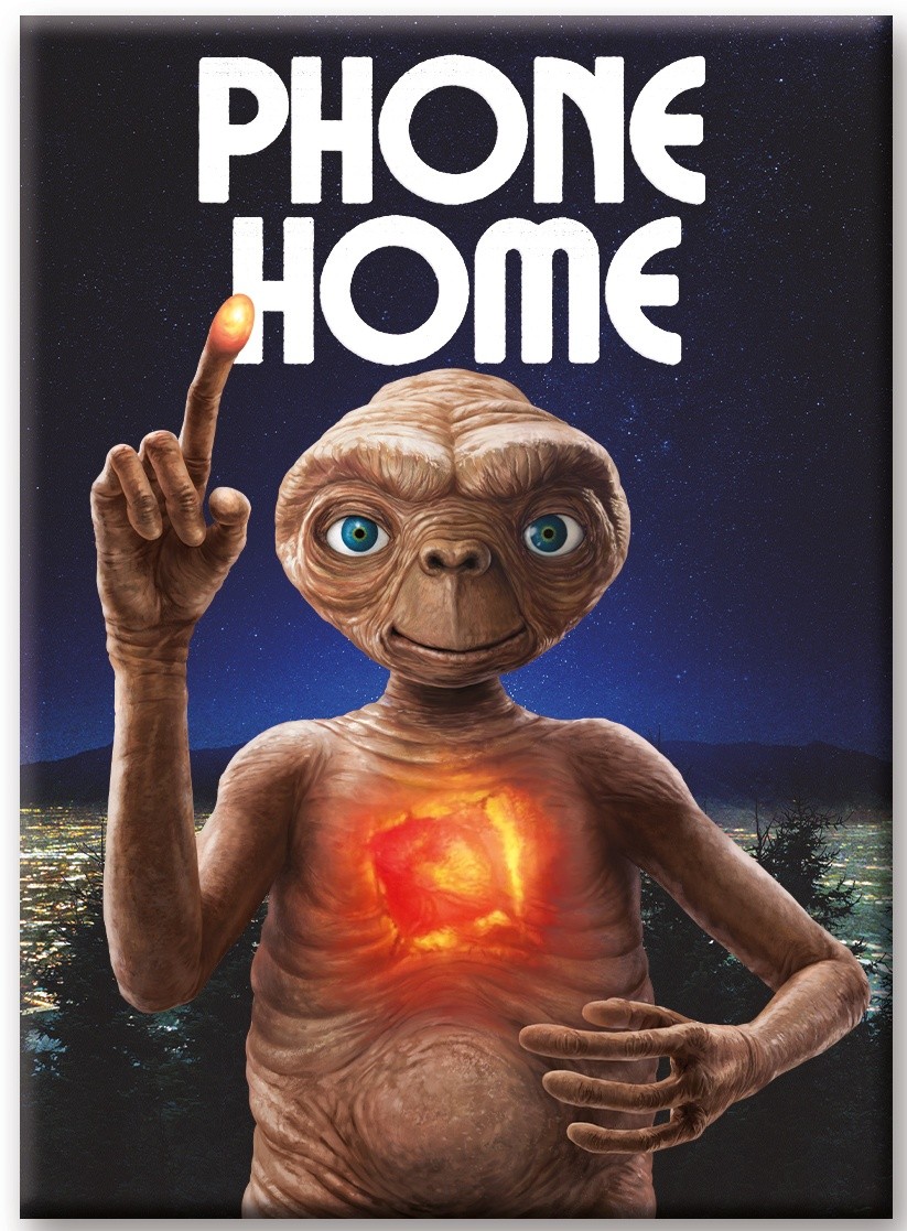 E.T. the Extra-Terrestrial Phone Home Heart Glow Refrigerator Magnet NEW UNUSED