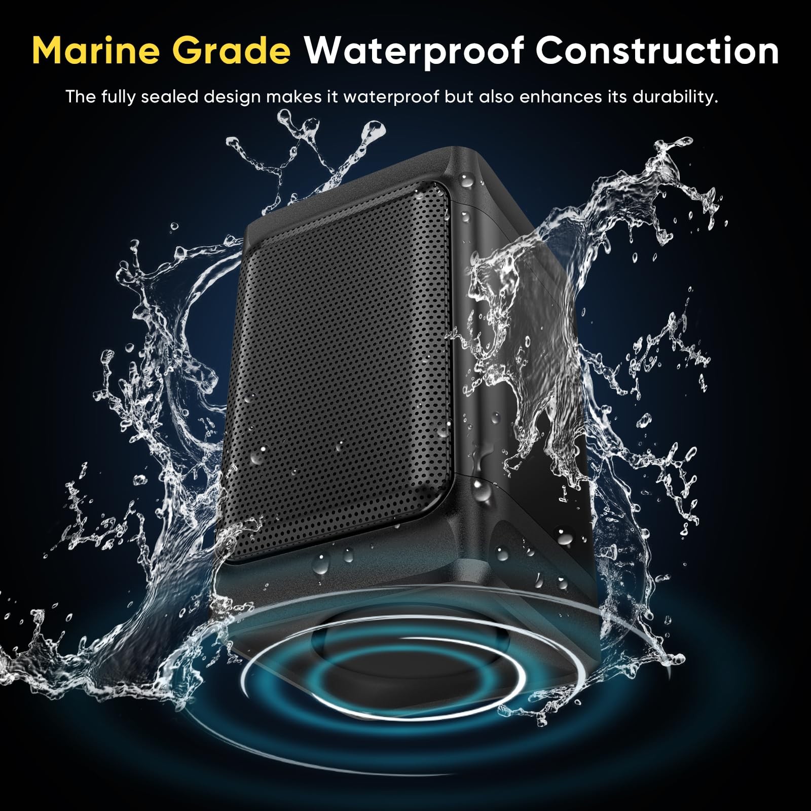 Saiyin Outdoor Indoor Speakers, Marine Grade Mount Speakers, Surround Sound S...