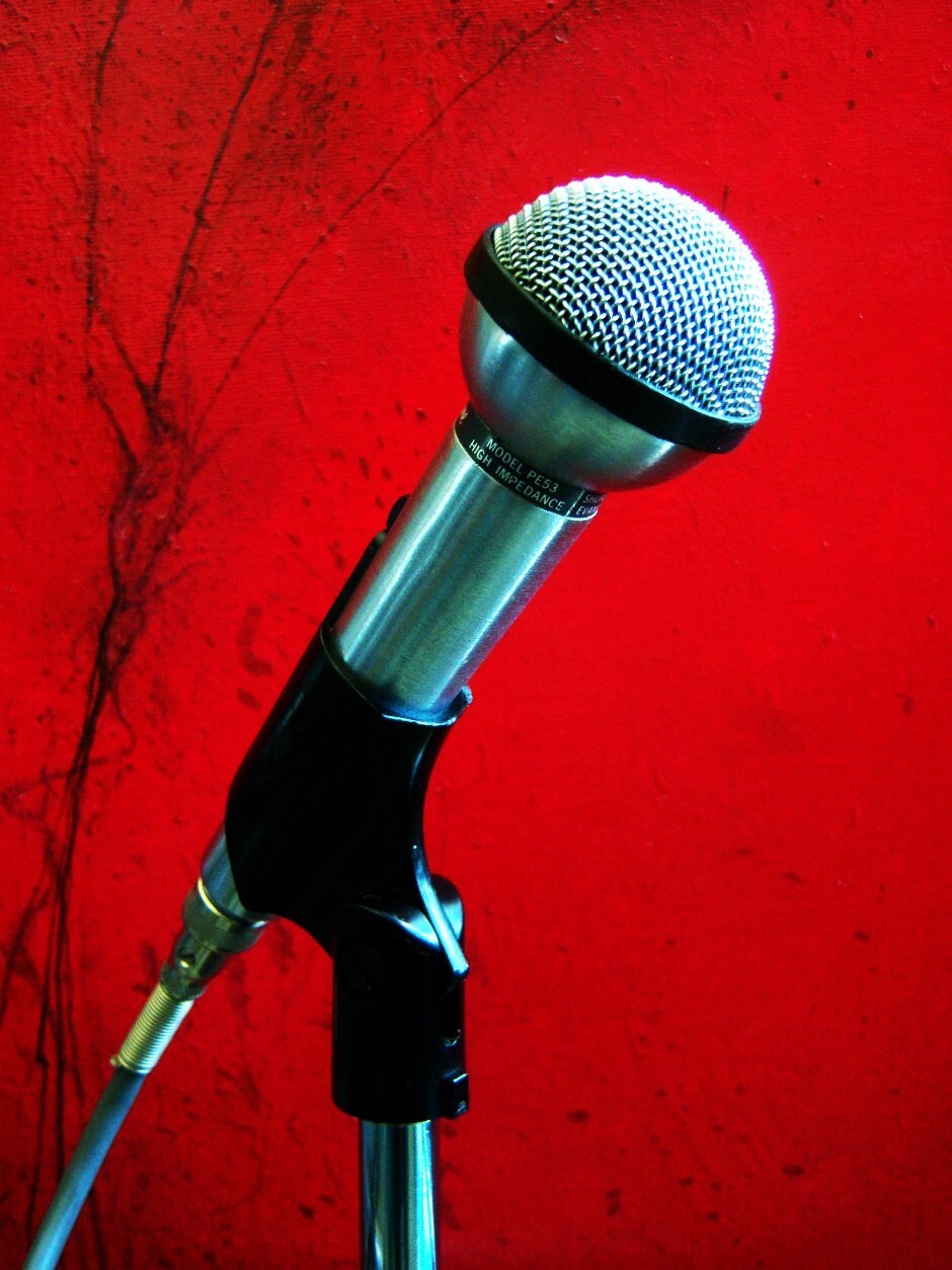 Vintage 1970's Shure PE53 / 533SA dynamic microphone Hi Z harp w accessories # 2