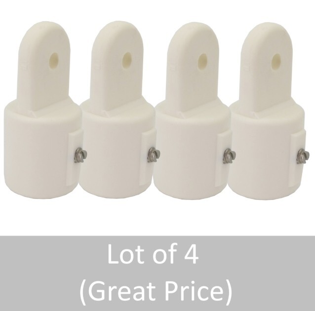 7/8" Outside Eye End - WHITE Nylon - Bimini Boat Top Hardware