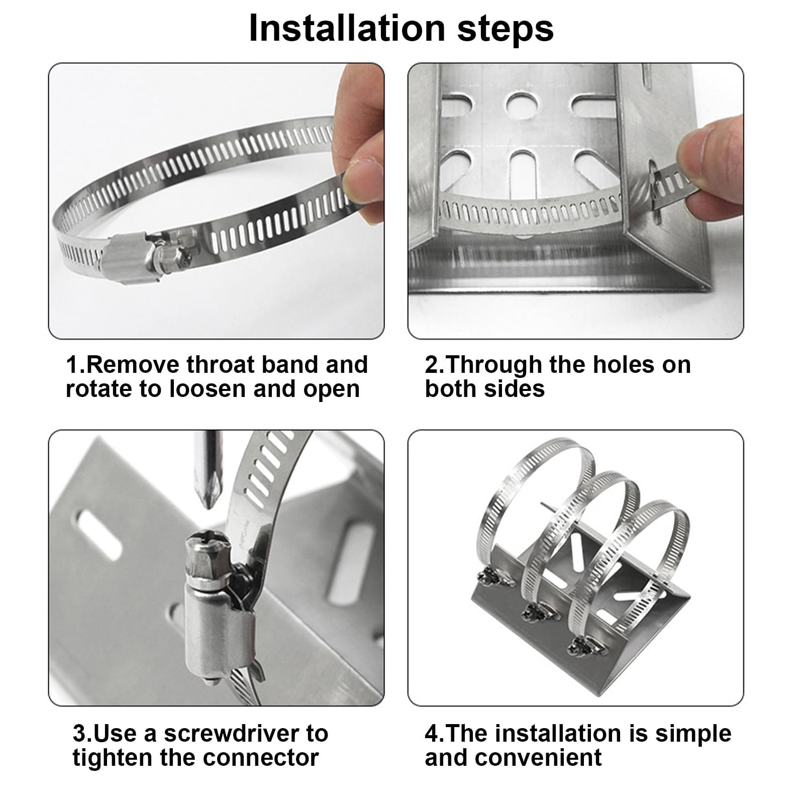 Stainless Steel Wall Mount Bracket for CCTV PTZ Dome Camera 2-Pack