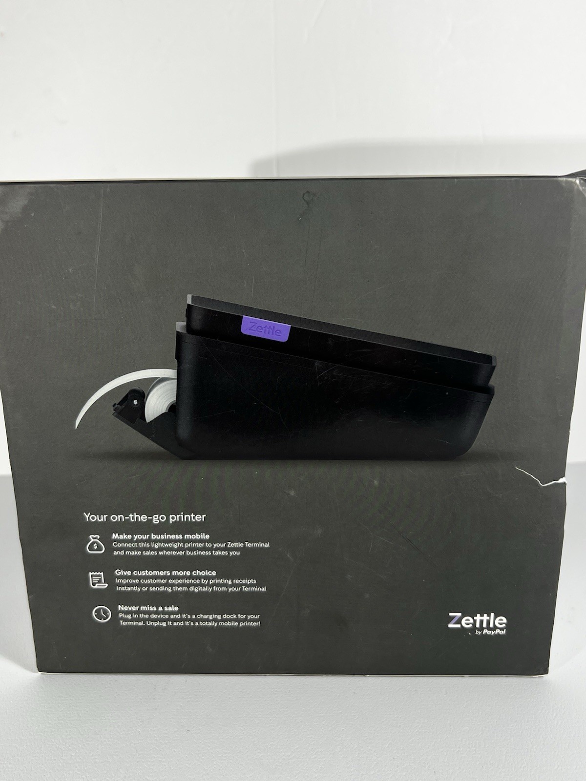 POS Zettle Terminal Printer & Dock Only In Original Box Black