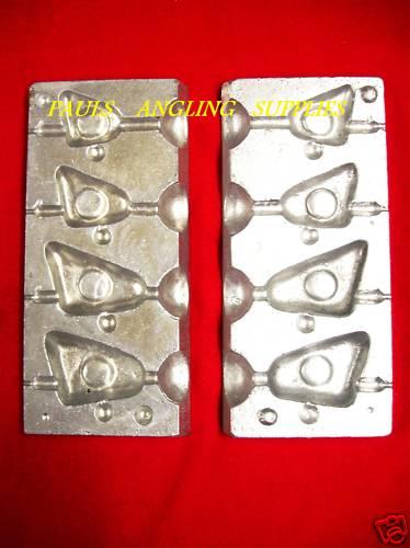 Fishing Weight  4 in 1 Jig Head Mould 25g 40g 70g +100g