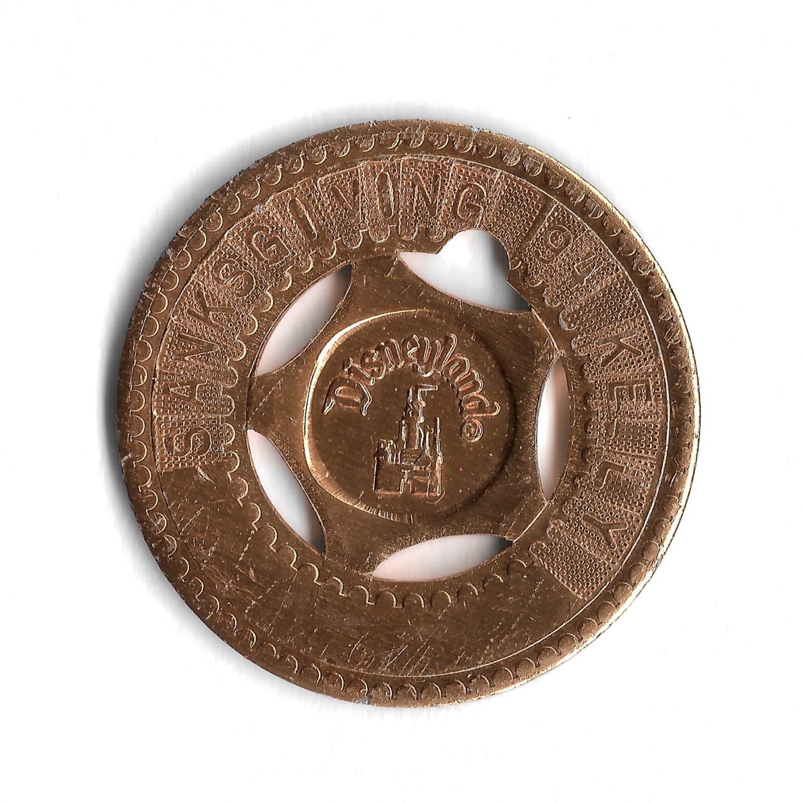 1986 Disneyland Unique Personalized Token "Sanksgiving 94 Kelly"