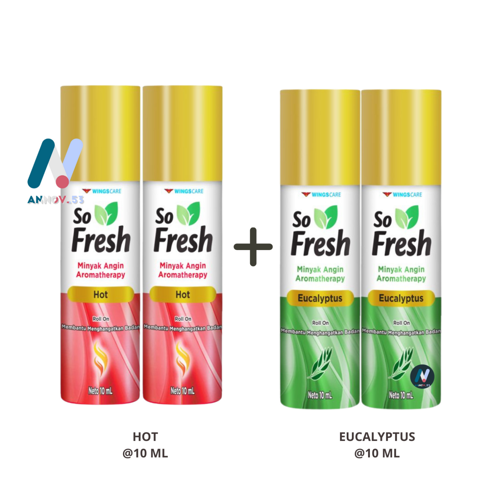 SO FRESH Minyak Angin Aromatherapy Hot Warm Pure Essential Oil Roll On Nausea