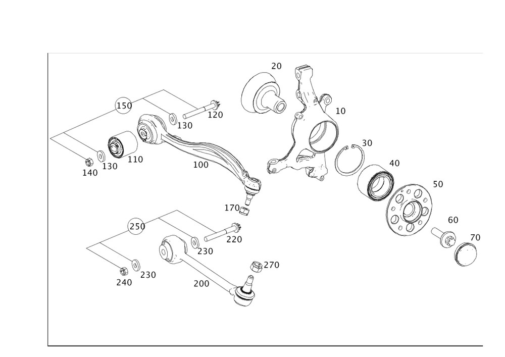 Genuine Mercedes-Benz Steering Knuckle 204-332-30-01