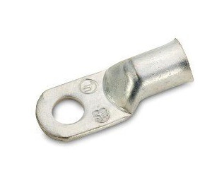 Crimp Supply 4 AWG Tinned Seamless Marine Lugs, 5/16" Post, 5 Pack