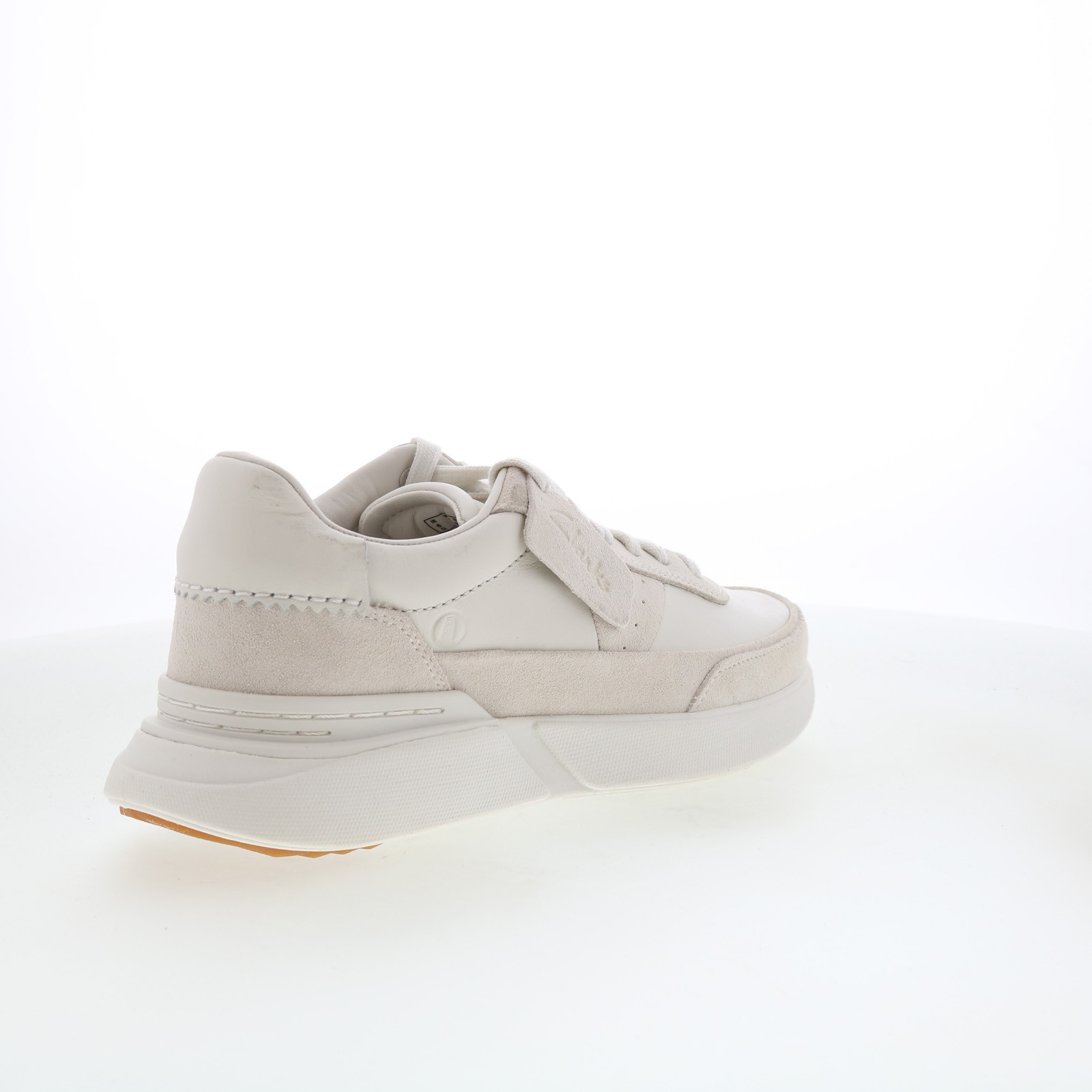 Clarks Craft Pace 26179691 Mens White Leather Lifestyle Sneakers Shoes